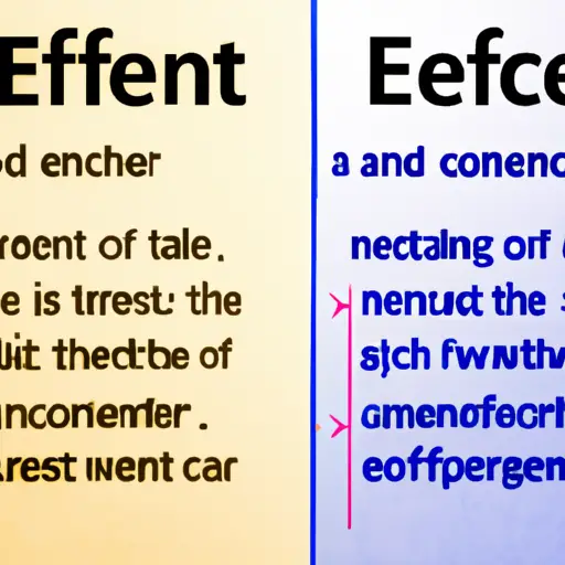 difference between affect and effect sentence examples